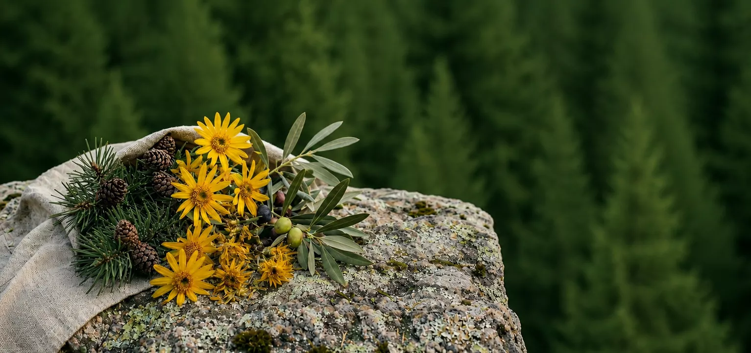 piante e fiori su roccia